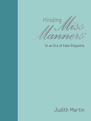 cover image of Minding Miss Manners
